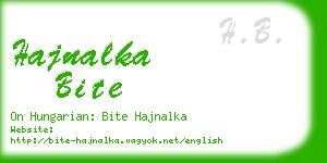 hajnalka bite business card